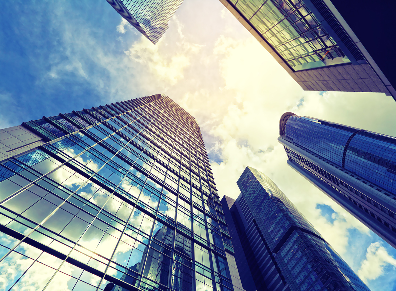 Modern building from low angle view Modern building from low angle view